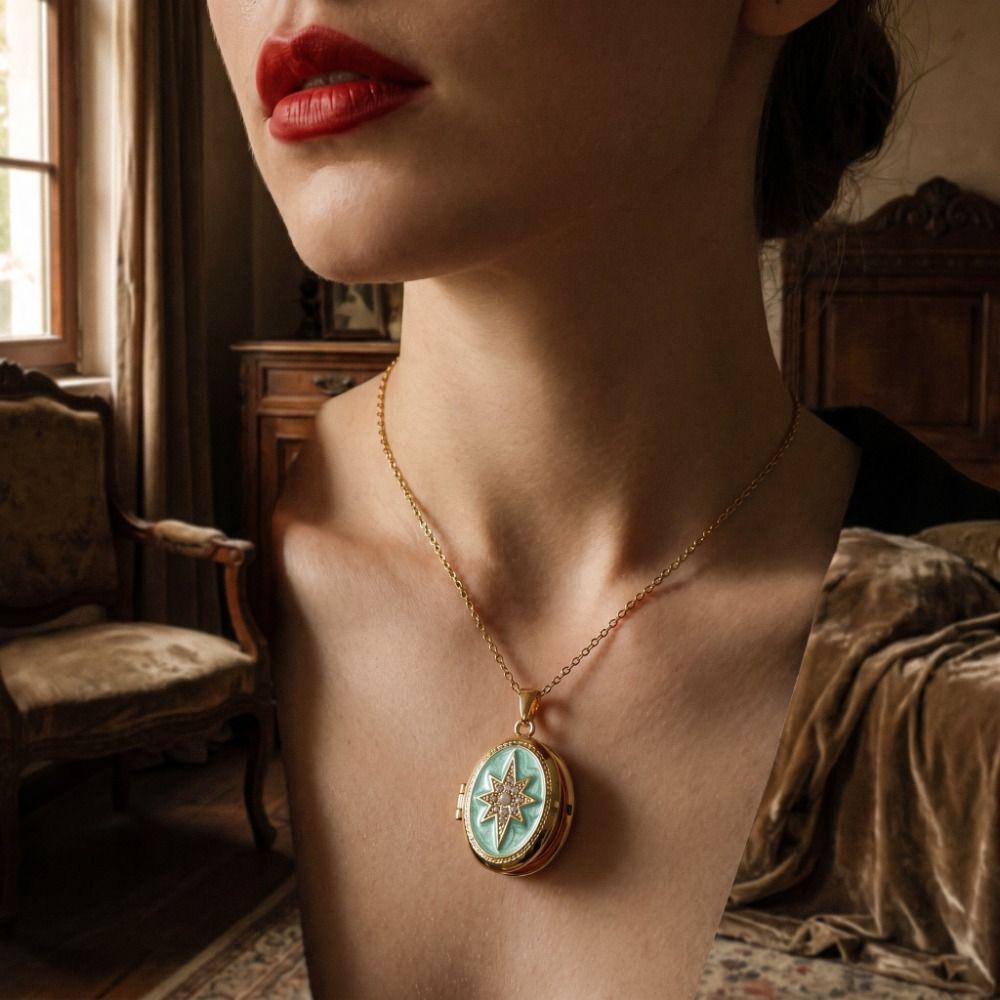 Inlaid Rhinestones Enamel Necklace Pearls Glazed Flower Choker Sweater Shirt Accessories