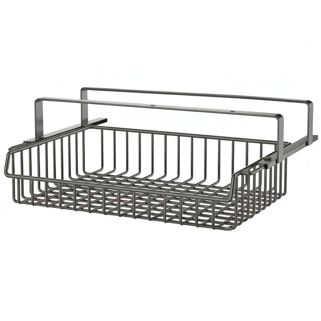 

Storage rack with maximum load storage made of for desktop small item no drilling drawers, under-desk, add-on, 10kg, under-table rack, sliding, iron,