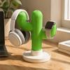 Creative Cactus Ornament Headphone Stand And Watch Holder, Desktop Organizer with Cable Storage Office Desk Accessories Tray, 3D Printed Display Rack