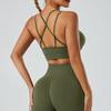 New Seamless Gathering Sports Bra, High Waist And Hip Lifting Yoga Pants, Running And Fitness Clothes, Sports Yoga Set For Women