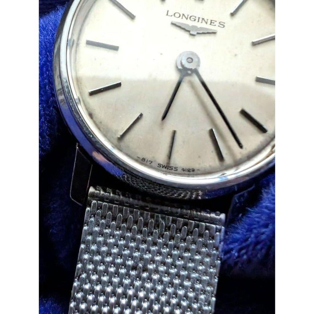 Used 817LONGINES Manual winding clock working antique sapphire glass