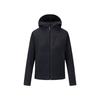 Fleece Tops Women's Pitch Black Hooded Non Detachable Moderate LD0127100