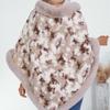 4 Colori Poncho in Pelliccia Sintetica da Donna Triangolare Caldo Pullover Largo Soprabito Invernale Leopardo Pile d'Agnello Velluto Spesso Morbido Mantelle