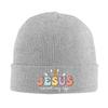 Jesus saved lifecross letters design Unisex Women Unisex Knitted Hat Beanie Pullover Cap Winter Thermal Warm Christmas Outdoor Cy