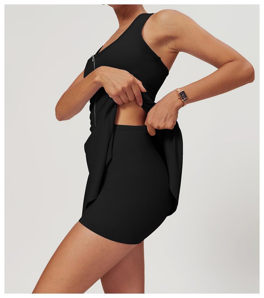 Nude Anti-exposure Bottoming Sports Dress For Women Summer New Outdoor Running Fitness Tennis Skirt