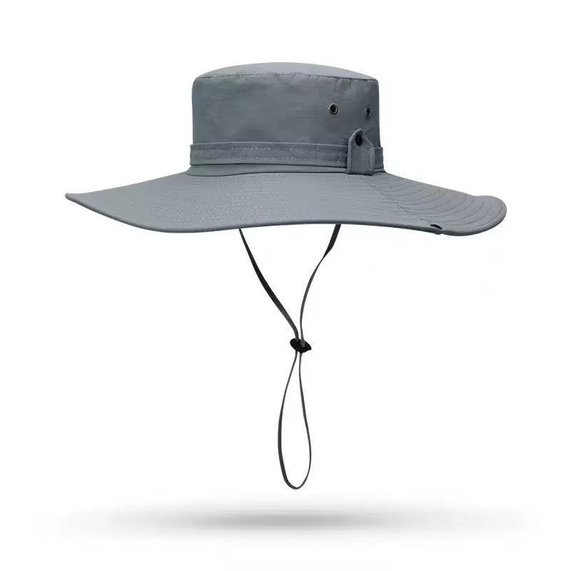 Bucket hat summer sun protection sun hat men's outdoor mountaineering fishing hat face protection neck integrated hat big brim sun hat