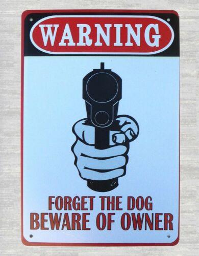 wall art Warning Forget The Dog Beware Of Owner tin metal sign aluminum 20x30cm