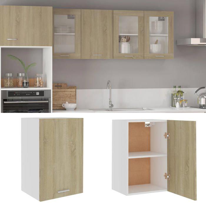 VidaXL Wall-mounted Cabinet "Lyon" Sonoma Oak 39.5 X 31 X 60 Cm Engineered Wood 801255
