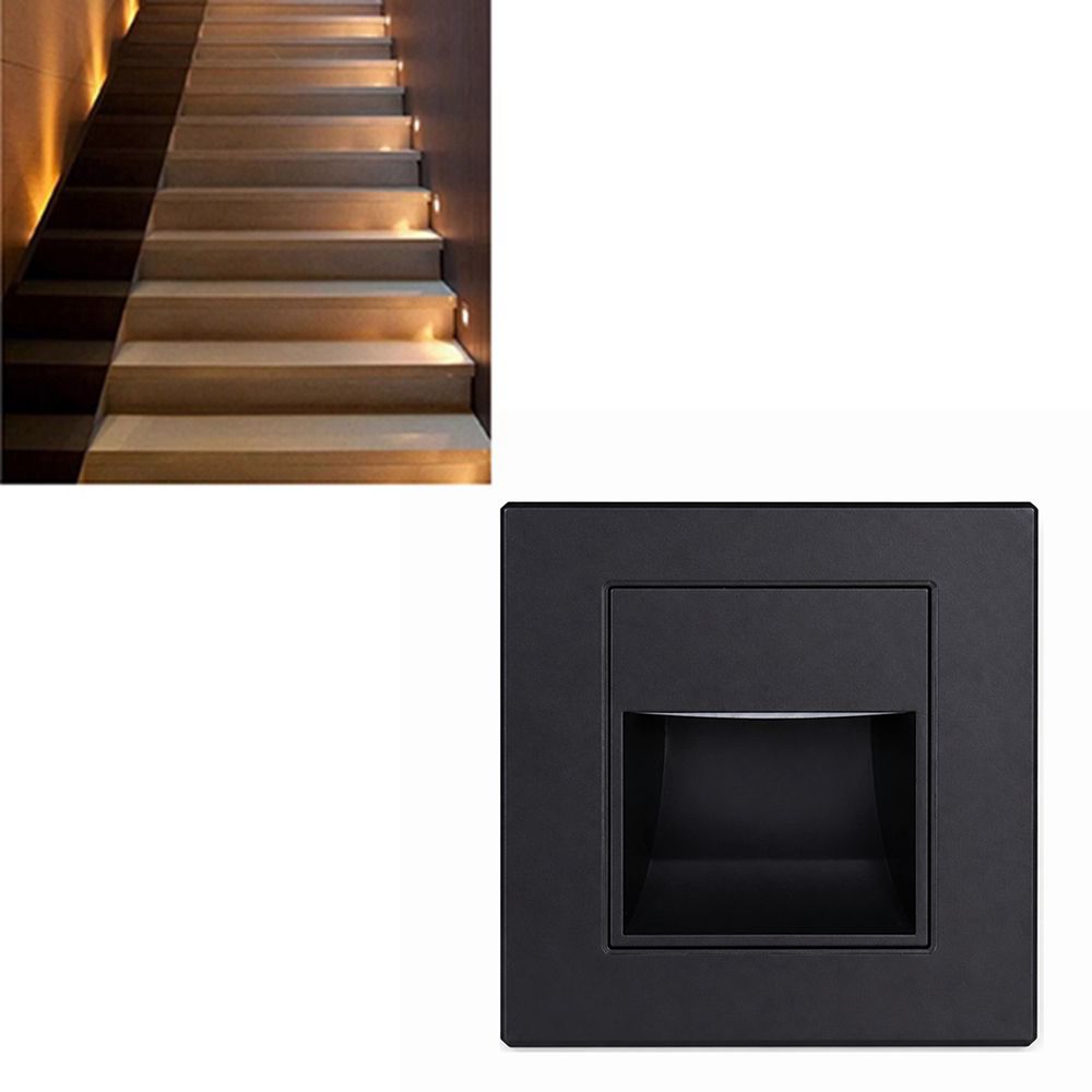 3 Pcs 3000K Warm White Stair Lights Embedded Stair Step Lamps LED Step Lights Patio