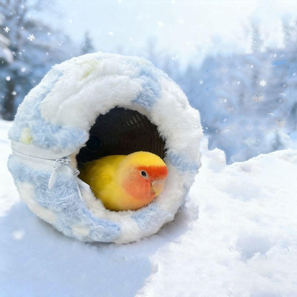 Round Imitation Woven Bird Nest Detachable Bird Hammock Parrot Sleeping House  For Bird Cages