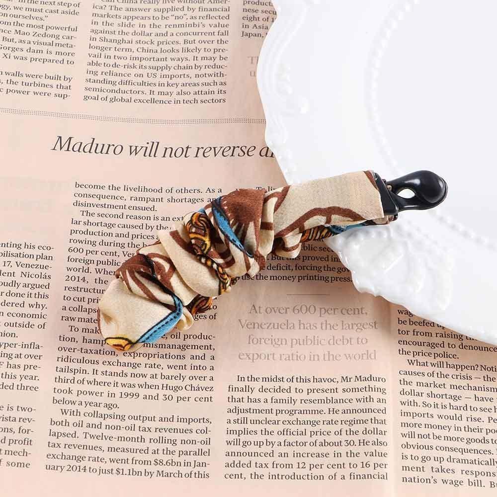 Koreanischer Stil Vertikaler Clip Stoff Haar Accessoire Neu Gekräuselte Bananenklammer Weiblich