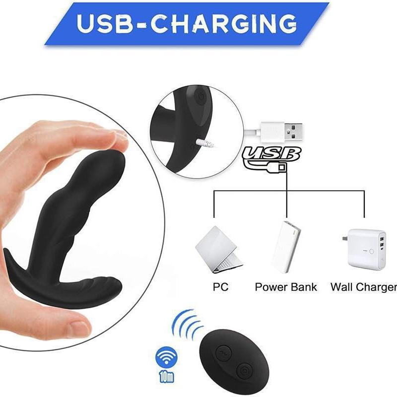 360° drehbarer Analvibrator, Prostata-Massagegerät, Anal-Butt-Plug, Anal-Sexspielzeug für Männer, Frauen und Paare