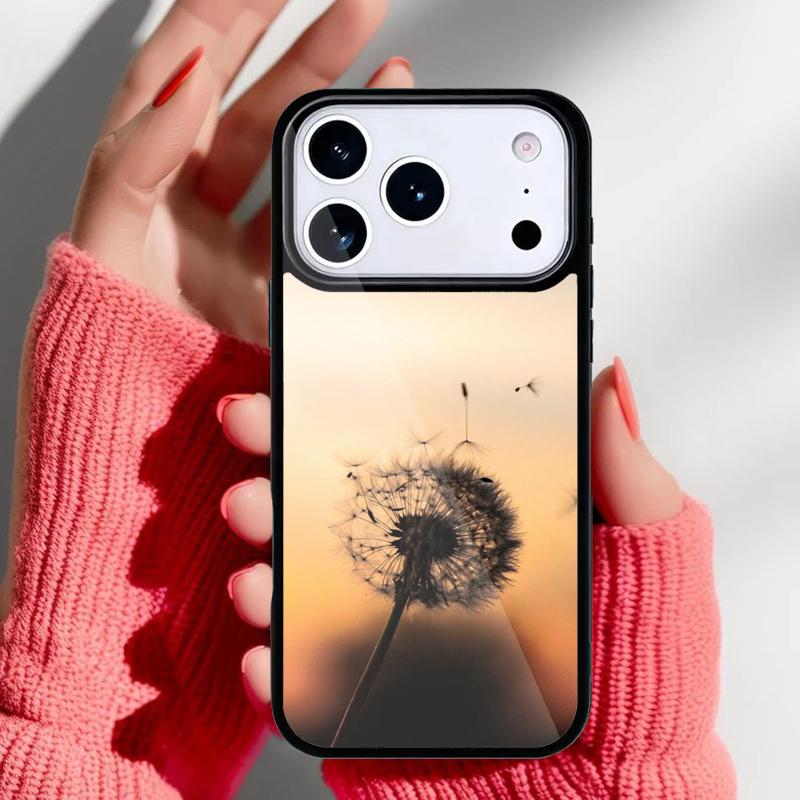Dandelion Flower Flying Phone Case for iPhone 17 16 15 14 13 Pro Max Back Cover for 12 11 Pro Coque
