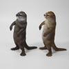JXK Otter Otter Figur Statue Miniatur Fuchs Resin Modell Schreibtischzubehör Dekoration Geburtstagsgeschenk Bemaltes Fertigprodukt