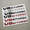 Logo Cromato ABS 3D Emblema V8 BITURBO Parafango Auto Distintivo Laterale Adesivo per Mercedes Benz AMG C63S C63 E63 G63 G500 Adesivi Accessori