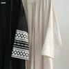 Abaya Brodée pour Femmes Musulmanes Robe Dubaï Cardigans Longs Décontractés Amples Kaftans Islamiques Robe Ouverte sur le Devant Longueur Maxi