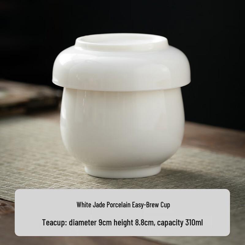 TLAKEHO Portable White Porcelain Tea Set