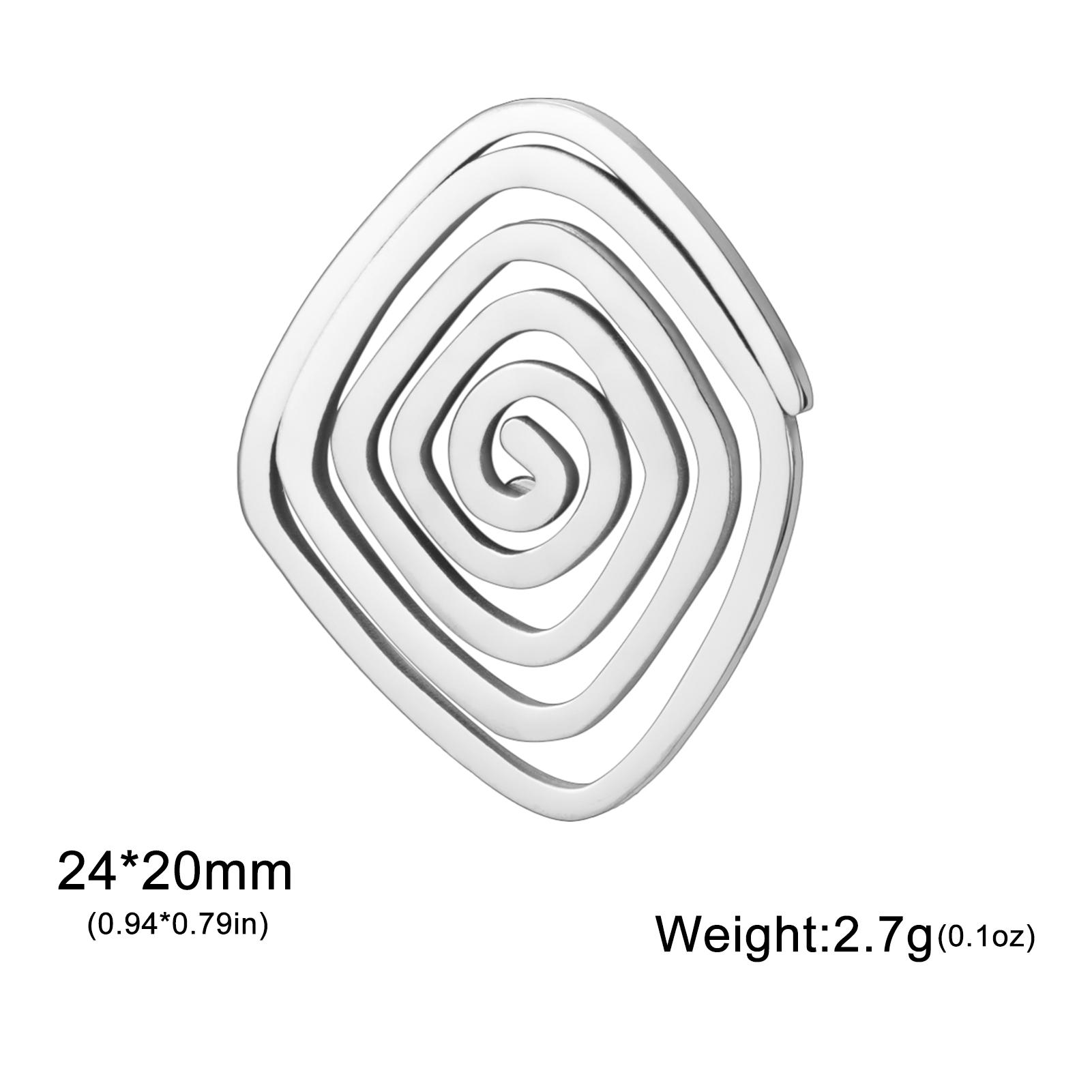 

Teamer Spiral Geometric Stainless Steel Pin Brooch for Women Minimalist Clothing Accessories Office Jewelry No Rust