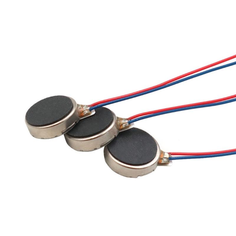 6pcs Highly Speed 1027 Flat Motor Mini Vibration Motor for DIY Projects and Health Products 11000RPM, Easy Installation