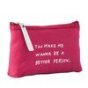 Cute Makeup Bag for Women, Minimalist Cosmetic Pouch Travel Toiletry Organizer, Gift Idea for Girls, Waterproof Small Bag