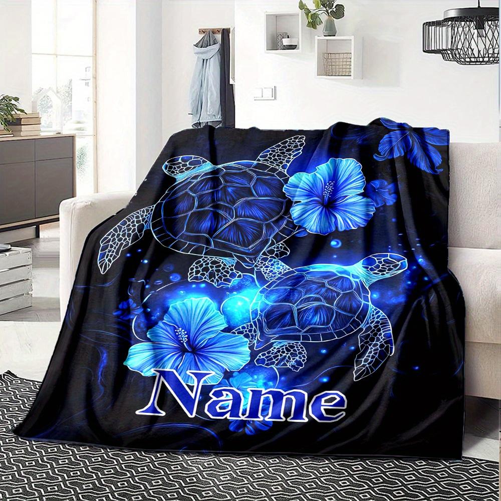 Spring Flowers Home Customize Your Name Blankets Comfortable Soft Lightweight Allseason Multipurpose Blanket For Picnics Sofas Offices Beds Living
