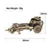 Retro Ornament Bull Pull Vehicle Figurines Pure Copper Chinese Folk Feng Shui Crafts Home Decoration Accessories Bring Good Luck