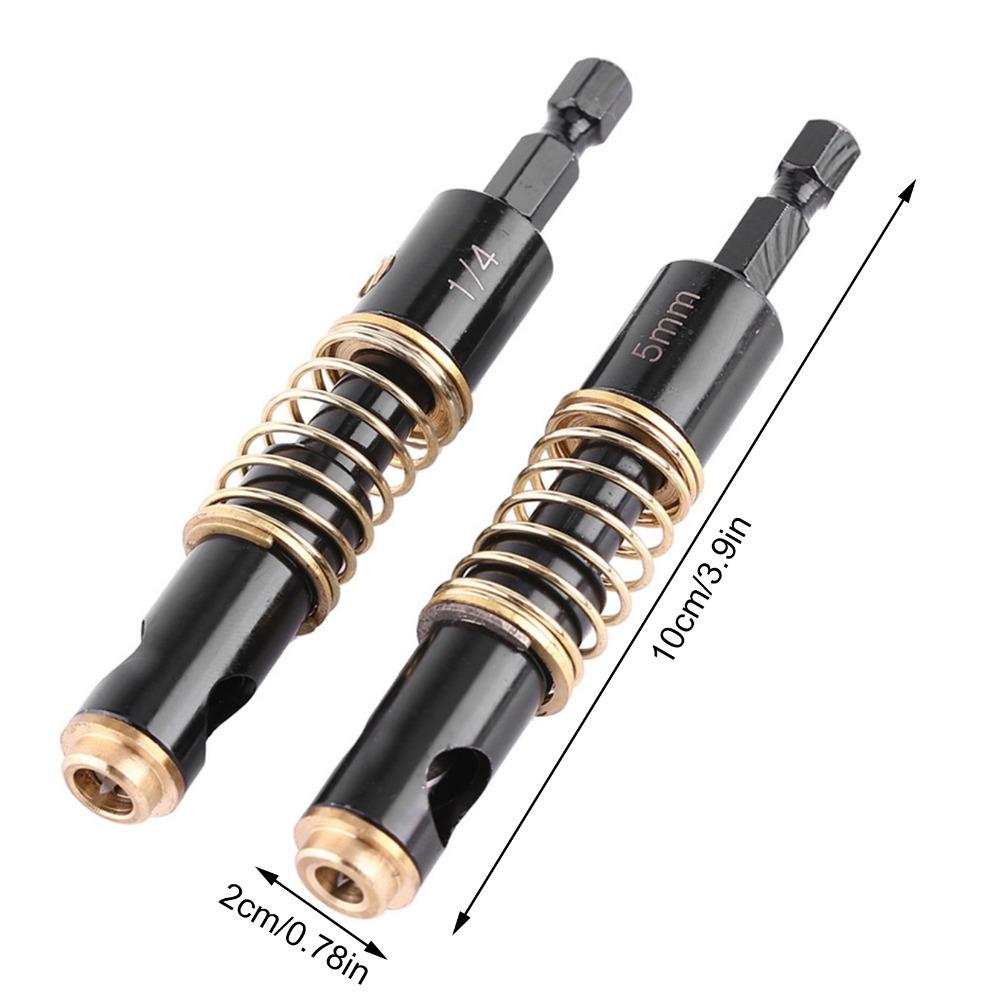 2Pcs 5mm & 1/4 Inch Self Centering Drill Bit 1/4 Inch Hex Shank High Speed Steel (HSS) Hinge Drill Bit For Wood and Plastic