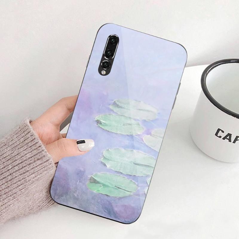 Ilustracja Malarstwo Olejne Artystyczne Etui na Telefon Dla Huawei P50 P40 P30 P20 Pro Mate 40 30 20 Pro Nova 9 8 7 PC Szkło Pokrowiec na Telefon
