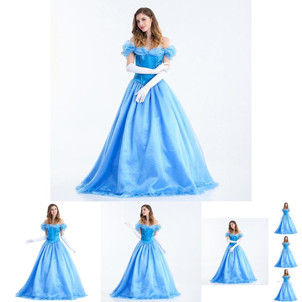 Elegant Cinderella Costume Dress For Women Perfect For Halloween Parties And Events