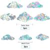 GORGECRAFT 8Pcs Large Rainbow Window Clings 3D Decorative Window Film Cloud Shape Anti-Collision Stickers Door Static Cling for Kitchen Dining Room