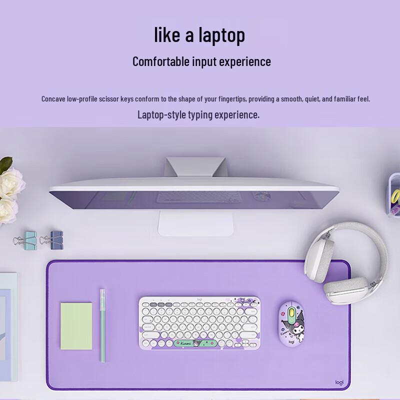 Logitech K380 Wireless Multi-Device Bluetooth Keyboard - Kuromi Special Edition