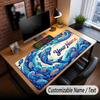 Fish Ocean Theme Custom Mouse Pad Personalized With Name Text Customized Desk Mat For Office Home Decor