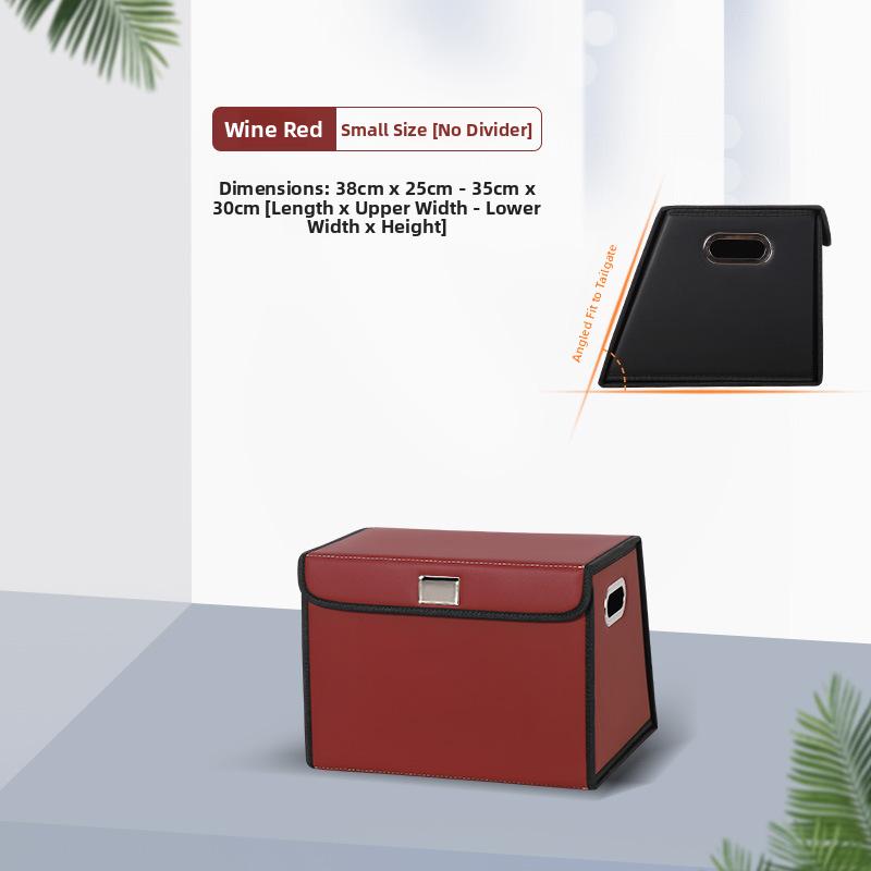 

Large Capacity Car Trunk Storage Box SUV Organizing Case Leather Material Business Style Warmth Retention Type Placement One