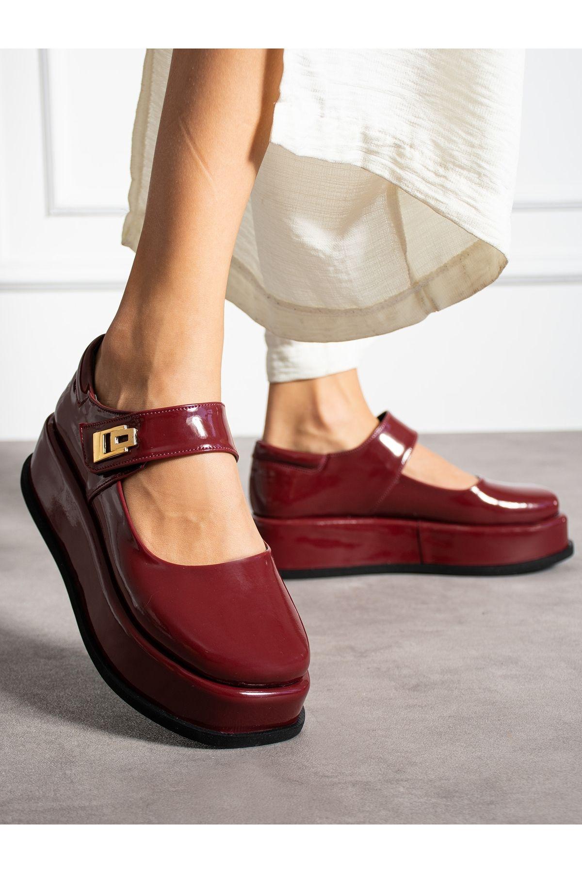 

Women s Fashion Flat Heeled Loafer West Burgundy Patent Leather Loafer Shoes 39