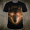 Men's Summer Crew-Neck T-Shirt with Cool Lion Print Casual Short-Sleeve Loose-Fit Pullover Fashionable Street Style for Men