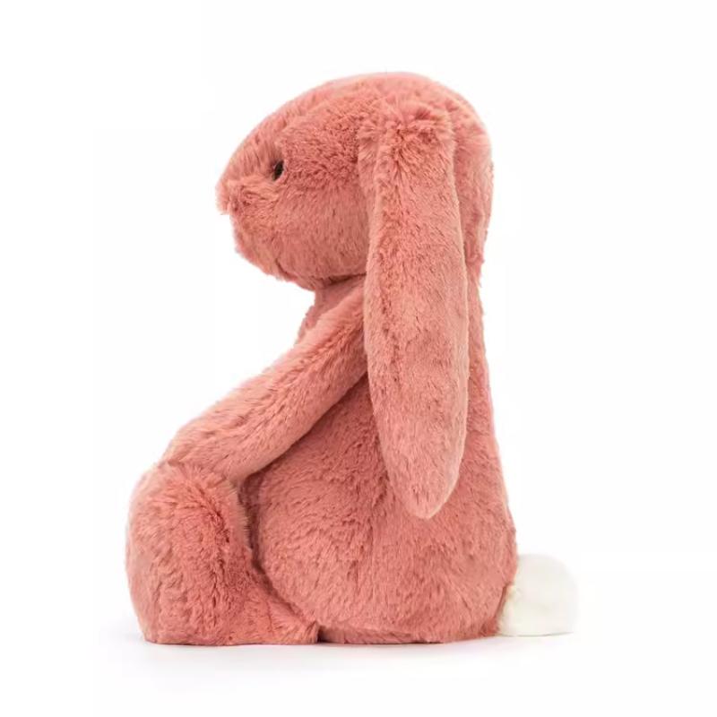 Jellycat Bonnie Rabbit Series Shy Reddish-brown Bonnie Rabbit Soothing Cute Companion Doll Plush Doll Sitting Height 18cm/31cm High