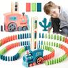 Sound Light Domino Train DIY Educational Automatic Launch Electric Train  Kids Puzzle