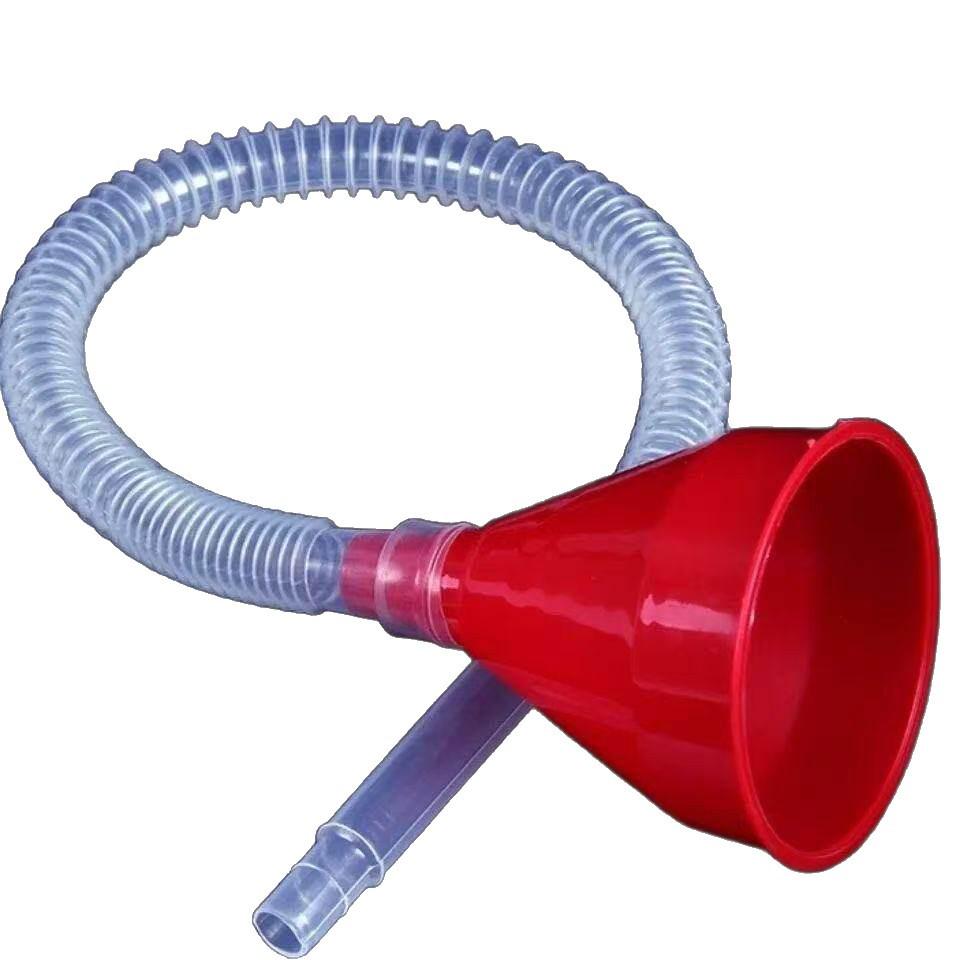 Portable Hands-Free Telescopic Oil Funnel with Soft Hose for Cars and Motorcycles.