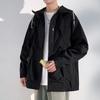 Men's Plus Size 8XL Hooded Waterproof Spring and Autumn Loose Windproof Jacket Outdoor Casual Jacket Tooling