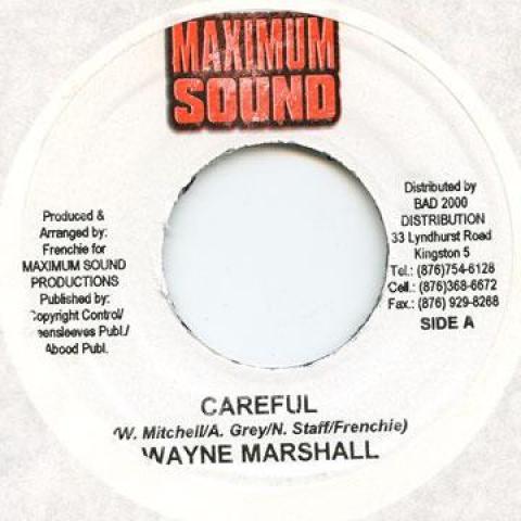 

7-дюймовая пластинка УЭЙН МАРШАЛЛ - Осторожно Maximum Sound 2004 Ямайка Регги, Ска и Даб