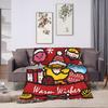 Soft BlanketBoy Girl Decorative Yellow Duck Christmas Throw Blanket  Flannel Bedspread For Couch Bed Novelty Sofa Bed Cover