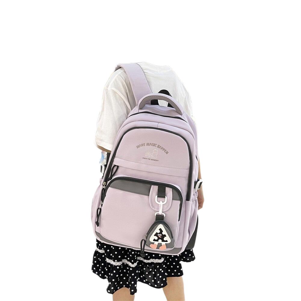Schoolbag Mori small fresh large-capacity student schoolbag women's high-value color matching backpack fashionable versatile commuter backpack