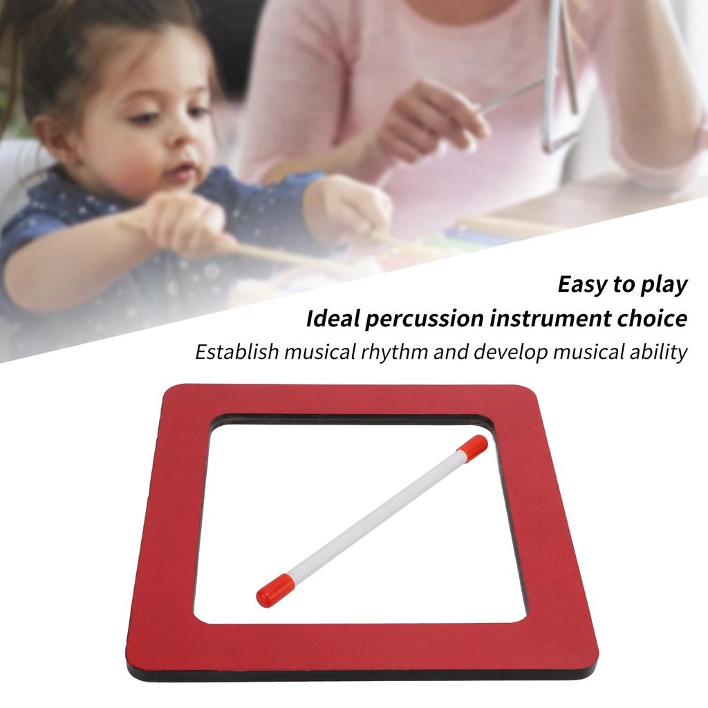 Red Children Enlightenment Percussion Instrument Tool Hand Drum Compressed Board Resin Skin Tools