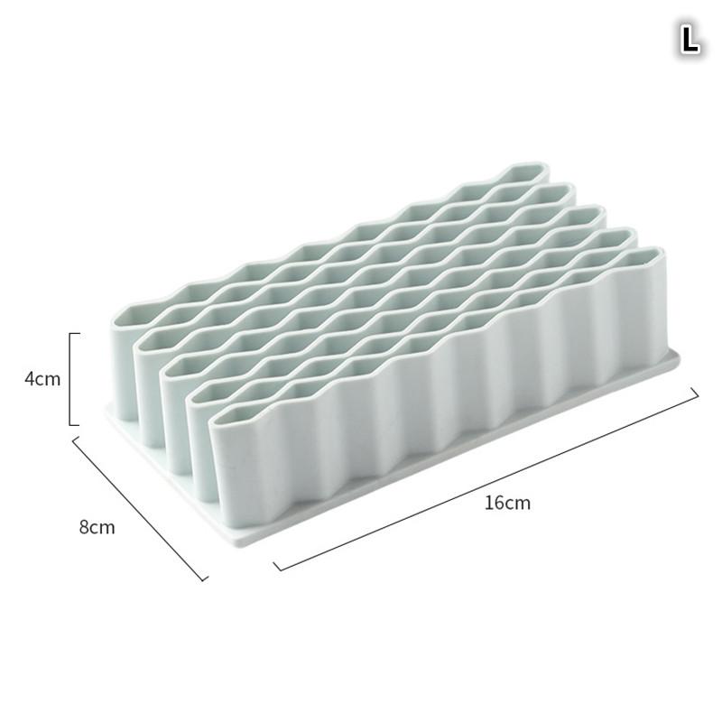 Creative Silicone Wave Pen Holder Durable Desktop Brush Holder Pencil Paint Brushes Storage Basket Supplies Stationery Organizer