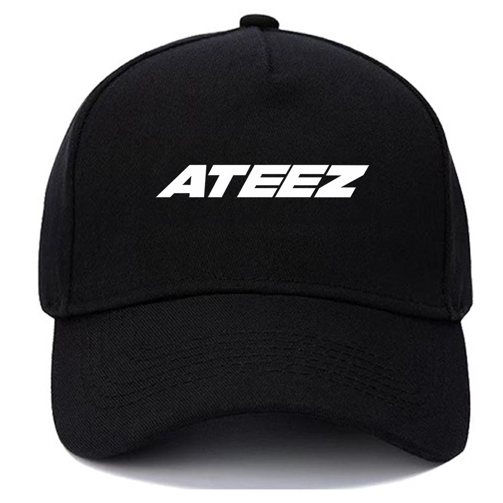 

Кей-поп ATEEZ Кепка с подписью участника Регулируемый размер Графический принт Мужская или женская Повседневная кепка от солнца для Aniteez Adjustable