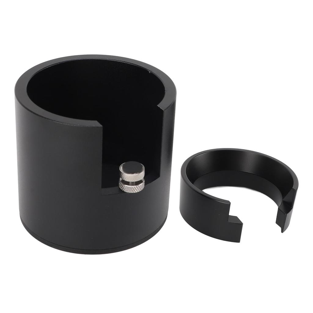 Coffee Portafilter Holder with Dosing Funnel 58mm Aluminum Alloy Round Coffee Machine Portafilter Tamping Stand for Home Bar