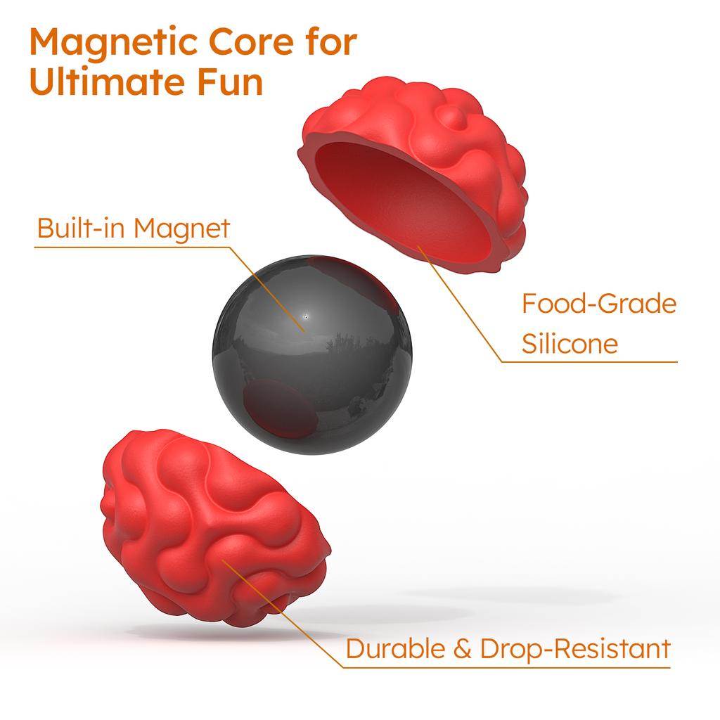 Upgraded Second Generation Silicone Magneti Balls Fidget Toy Worry Balls Autism Calming Toy Kid Adults Relief Stress Sensory Toy