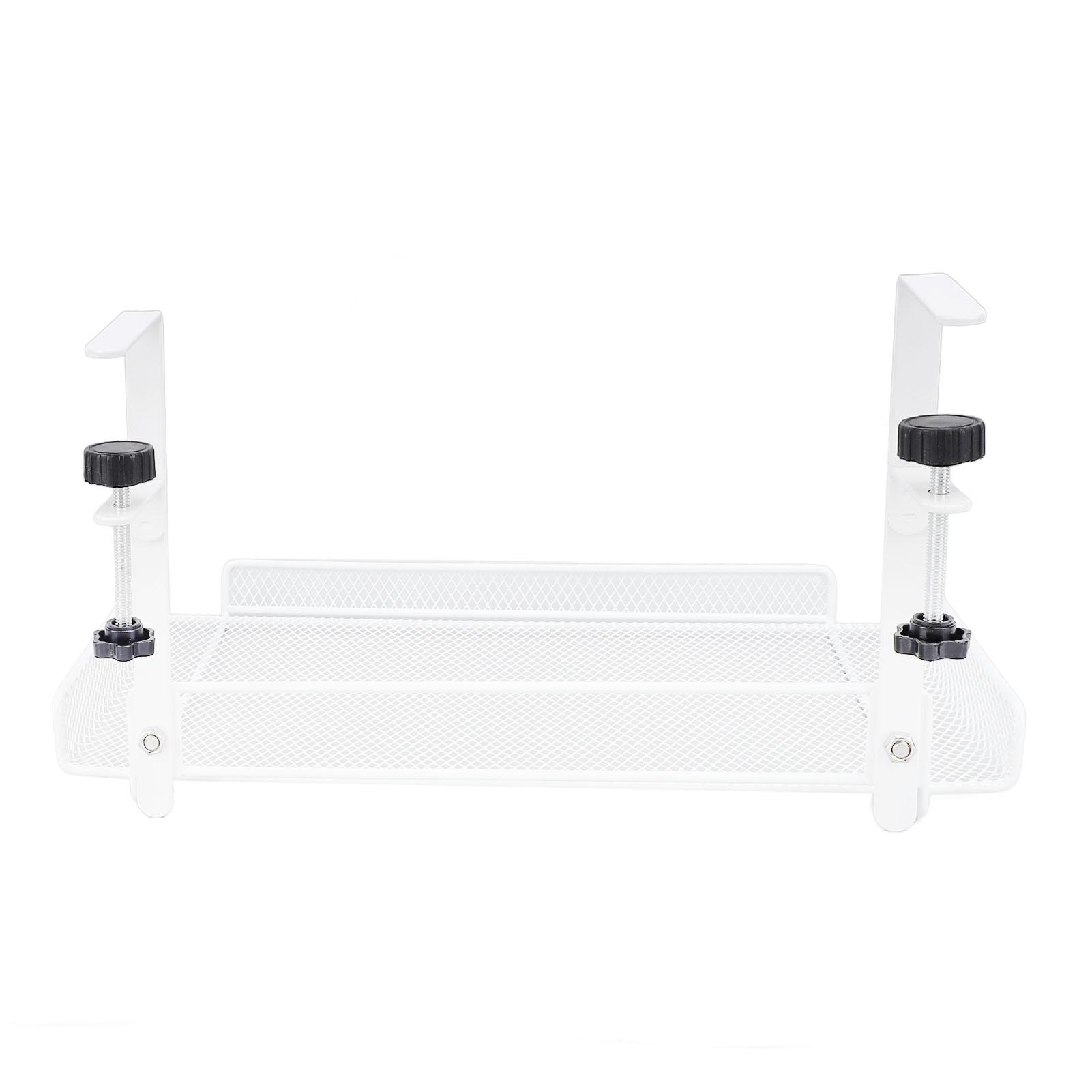 Under Desk   Clamp On Storage Shelf Basket Cable Management Tray for Wire Router Power Strip