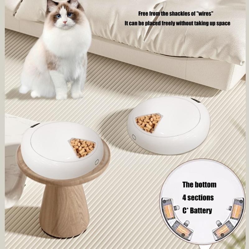 Automatic Pet Food Dispenser Featuring Cooled Storage Box Timer Controlled Up To 6 Meals Each Day