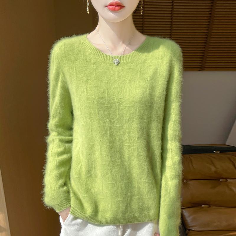 Women's Cashmere Sweater Qinghe Cashmere 30% Cashmere 70% Wool Autumn and Winter Pullover Warm and Fashionable